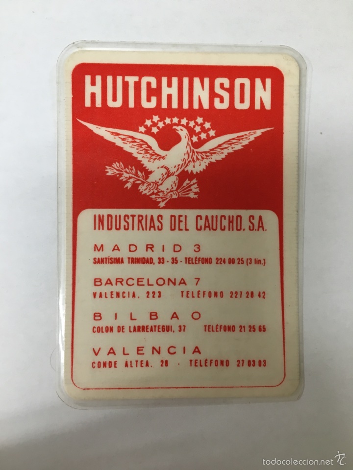 Collezionismo Calendari: CALENDARIO DE BOLSILLO PLASTIFICADO -1965- HUTCHINSON INDUSTRIAS DEL CAUCHO S.A.