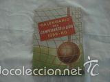 Coleccionismo Calendarios: Antiguo calendario futbol, publicidad cerveza San Miguel , Liga 1959-60.