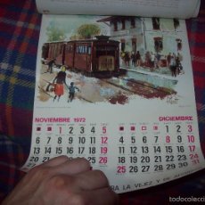 Coleccionismo Calendarios: IMPRESSIONANT CALENDARI RECORDANDO TRENES DE CATALUÑA Y BALEARES 1972. IL·LUSTRACIONS: FLORIT .. Lote 58657646