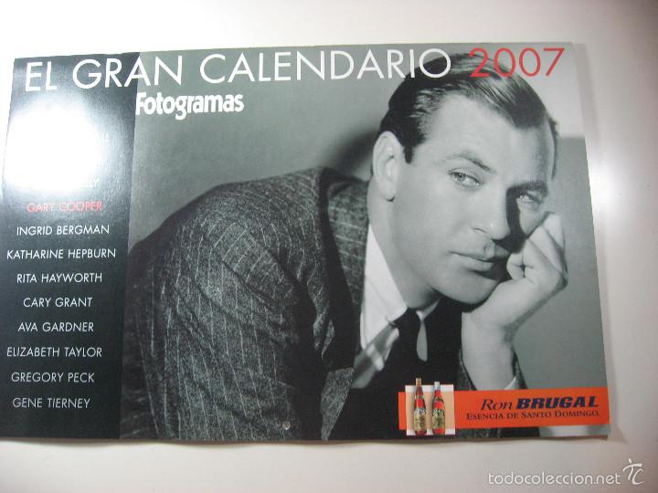 Coleccionismo Calendarios: CALENDARIO REVISTA FOTOGRAMAS 2007 GARY COOPER, LAUREN BACALL, AVA GARDNER, GENE TIERNEY...