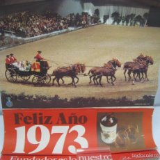 Coleccionismo Calendarios: CALENDARIO DE PARED SIN USAR BRANDY COÑAC FUNDADOR 1973 - PEDRO DOMECQ TOROS TAUROMAQUIA. Lote 61104027