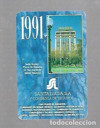 Coleccionismo Calendarios: CALENDARIO PUBLICITARIO. FOURNIER. 1991. SANTA LUCIA SEGUROS. VER DORSO