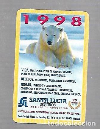Coleccionismo Calendarios: CALENDARIO PUBLICITARIO. FOURNIER. 1998. SANTA LUCIA SEGUROS. VER DORSO