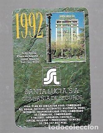 Coleccionismo Calendarios: CALENDARIO PUBLICITARIO. FOURNIER. 1992. SANTA LUCIA SEGUROS. VER DORSO