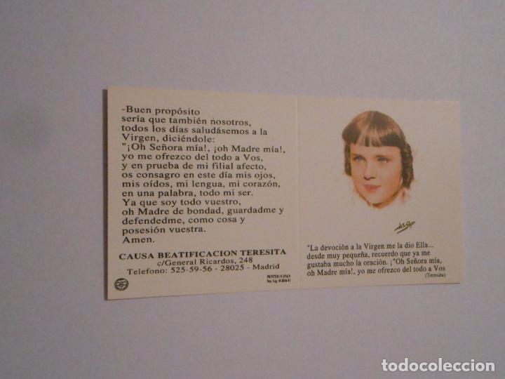 Coleccionismo Calendarios: CALENDARIO ORACION CAUSA BEATIFICACION TERESITA. 1992-1993. TDKP7