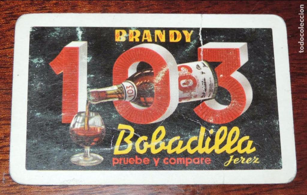 Collectionnisme Calendriers: CALENDARIO FOURNIER, PUBLICIDAD DE BRANDY 103, 1966, VER FOTO ADICIONAL PARA COMPROBAR ESTADO DEL RE
