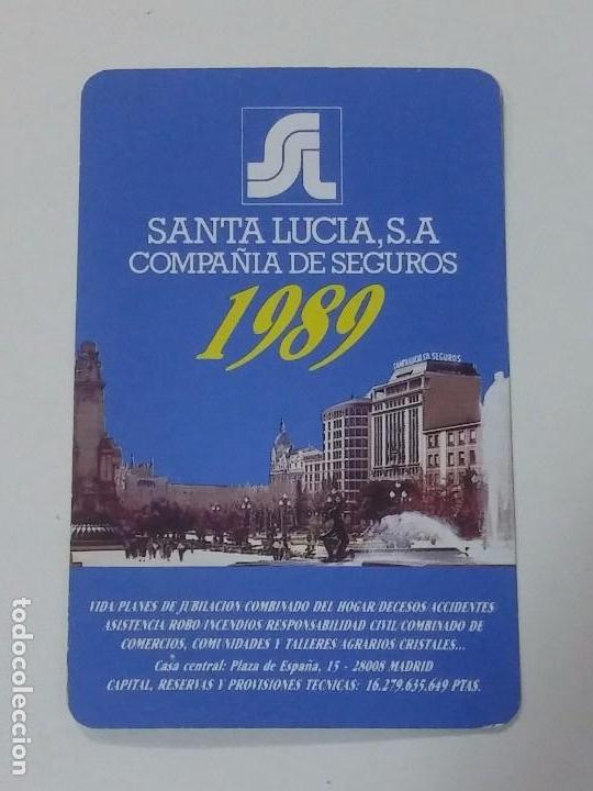 Sammeln von Kalendern: Calendario de bolsillo, Heraclio Fournier, Seguros Santa Lucia 1989, ver foto reverso.