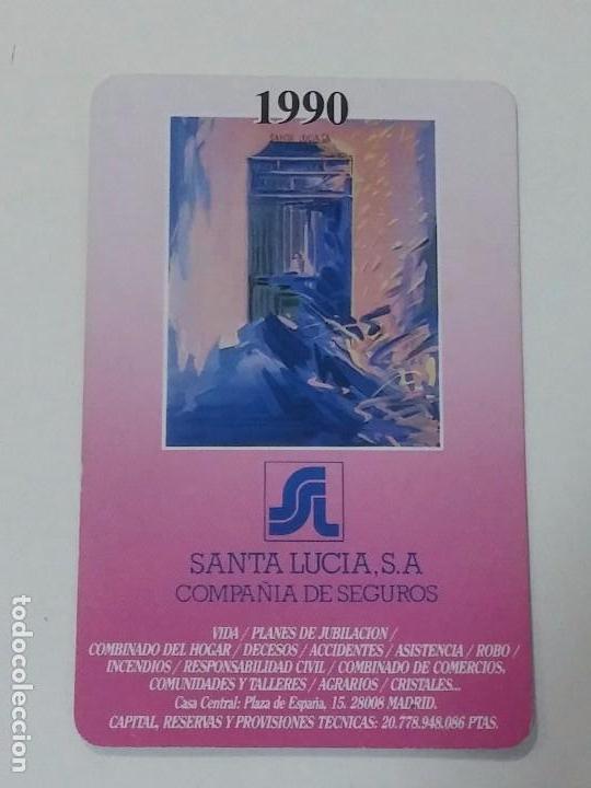 Sammeln von Kalendern: Calendario de bolsillo, Heraclio Fournier, Seguros Santa Lucia 1990, ver foto reverso.