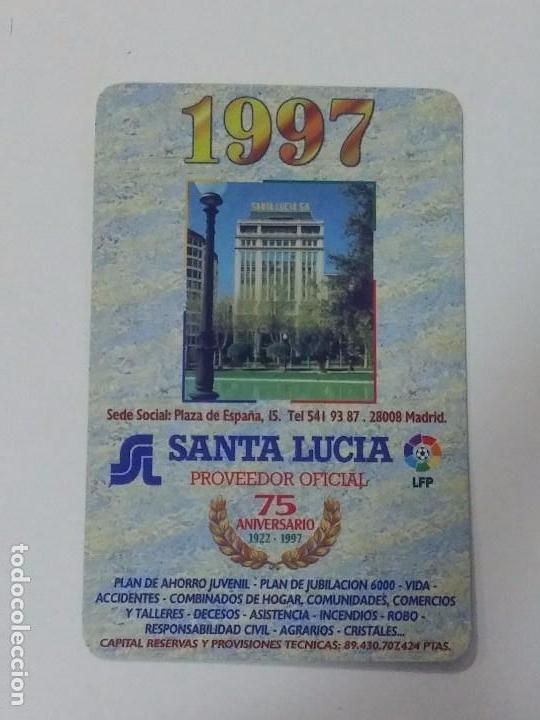 Sammeln von Kalendern: Calendario de bolsillo, Heraclio Fournier, Seguros Santa Lucia 1997, ver foto reverso.