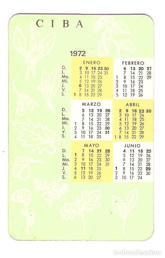 Coleccionismo calendarios: CALENDARIO DE BOLSILLO - CIBA 1971/72
