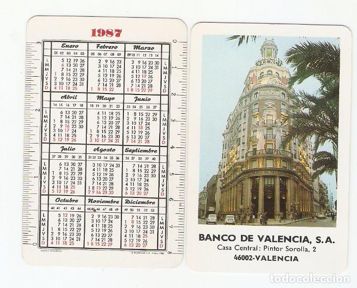 Coleccionismo Calendarios: CALENDARIO DE BOLSILLO - FOURNIER - 1987 - BANCO DE VALENCIA S.A.