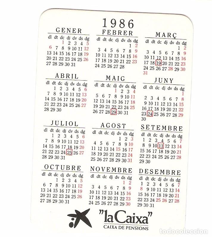 Coleccionismo calendarios: CALENDARIO DE BOLSILLO - 1986 - LA CAIXA - Foto 2