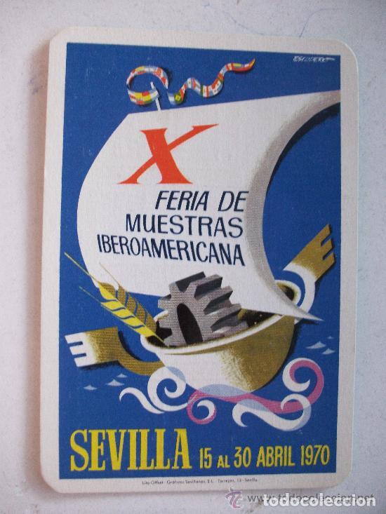 Coleccionismo calendarios: CALENDARIO DE BOLSILLO DE 1970 : X FERIA DE MUESTRAS IBEROAMERICANA DE SEVILLA.