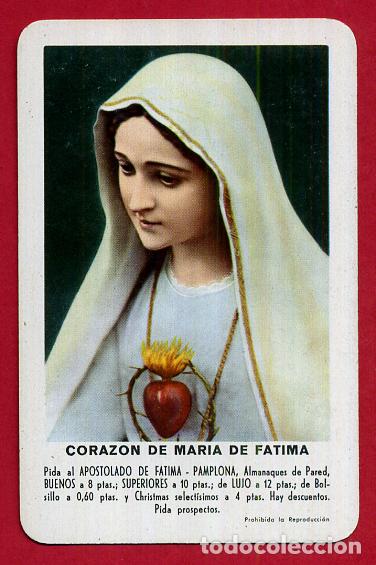 Colecionismo Calend&aacute;rios: CALENDARIO FOURNIER, PUBLICIDAD CORAZON MARIA DE FATIMA , 1961 , ORIGINAL, CAL8745