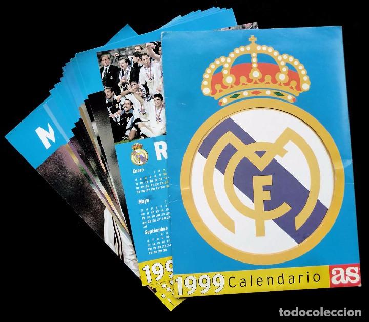 Coleccionismo calendarios: CALENDARIO REAL MADRID. A&Ntilde;O: 1999. COMPLETO. BUEN ESTADO.
