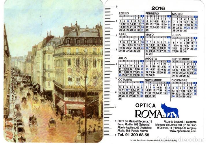 Coleccionismo Calendarios: Calendario de bolsillo - &Oacute;PTICA ROMA - A&ntilde;o 2016
