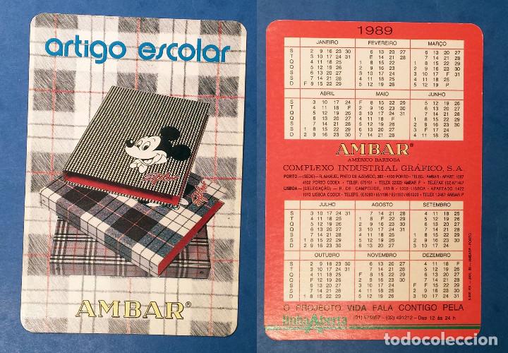 Coleccionismo Calendarios: CALENDARIO EDITADO EN PORTUGAL, A&Ntilde;O: 1989 - ARTIGO ESCOLAR AMBAR
