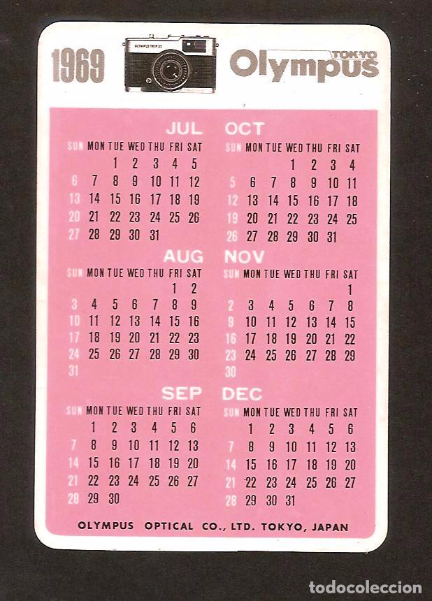 Coleccionismo calendarios: CALENDARIO OLYMPUS A&Ntilde;O 1969. - Foto 1