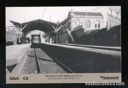 Coleccionismo calendarios: Calendario Imatges del Sabadell antic del 2017: Estacio de tren Sabadell Estacio (num.231)