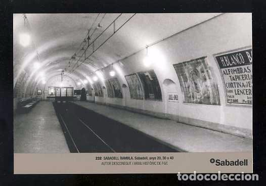 Coleccionismo calendarios: Calendario Imatges del Sabadell antic del 2017: Estacio de tren Sabadell Rambla (num.232)