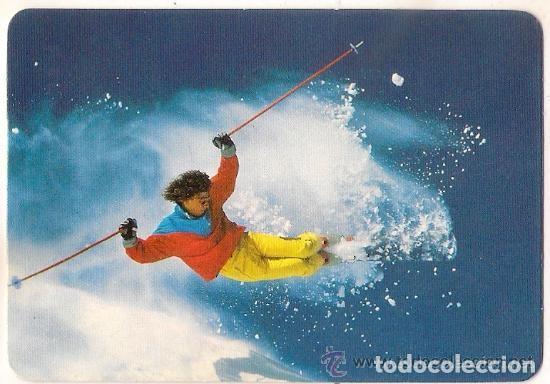 Coleccionismo Calendarios: -37653 CALENDARIO ESQUI, A&Ntilde;O 1989, CON PUBLICIDAD, DEPORTES DE INVIERNO