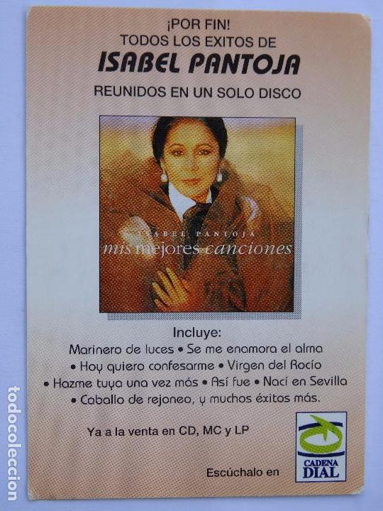 Coleccionismo Calendarios: CALENDARIO BOLSILLO MUSICA 1995 (ISABEL PANTOJA) BIEN