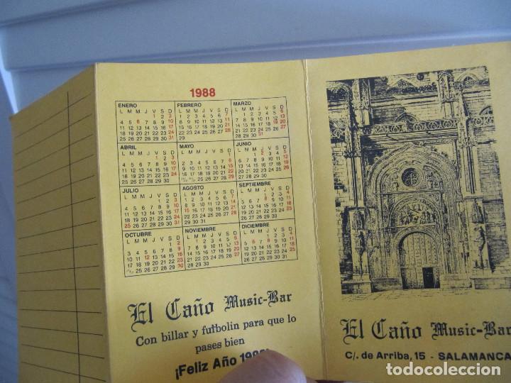 Coleccionismo calendarios: CALENDARIO EL CA&Ntilde;O MUSIC-BAR SALAMANCA 1988