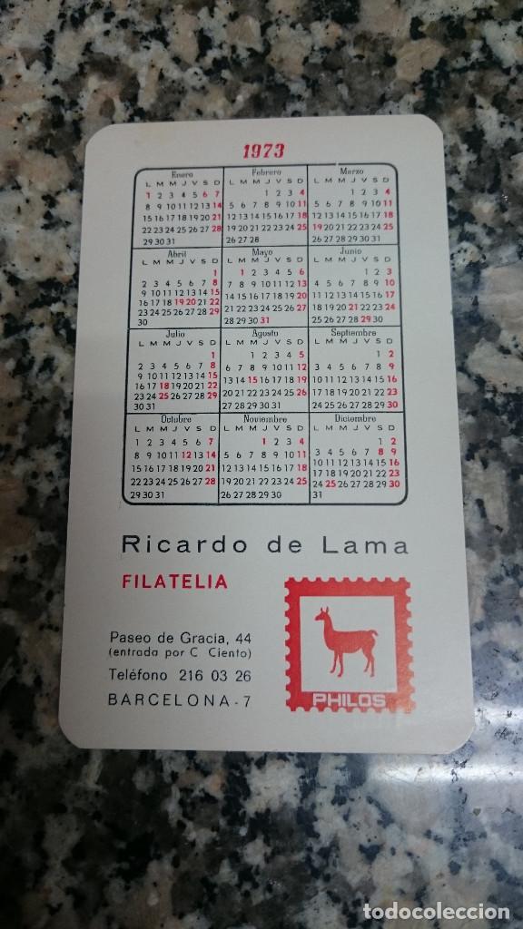 Collectables Calendars: CALENDARIO RICARDO DE LAMA FILATELIA  A&Ntilde;O 1973 REVERSO MEDIDOR FILATELIA