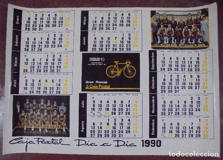 Colecionismo Calend&aacute;rios: CARTEL GRAN FORMATO CALENDARIO. 1990. VUELTA A ESPA&Ntilde;A&acute;90. CAJA POSTAL. 48 X 68 CM
