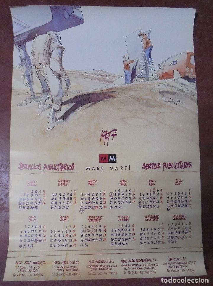 Colecionismo Calend&aacute;rios: CARTEL GRAN FORMATO CALENDARIO. 1997. MARC MART&Iacute;. 68 X 48 CM