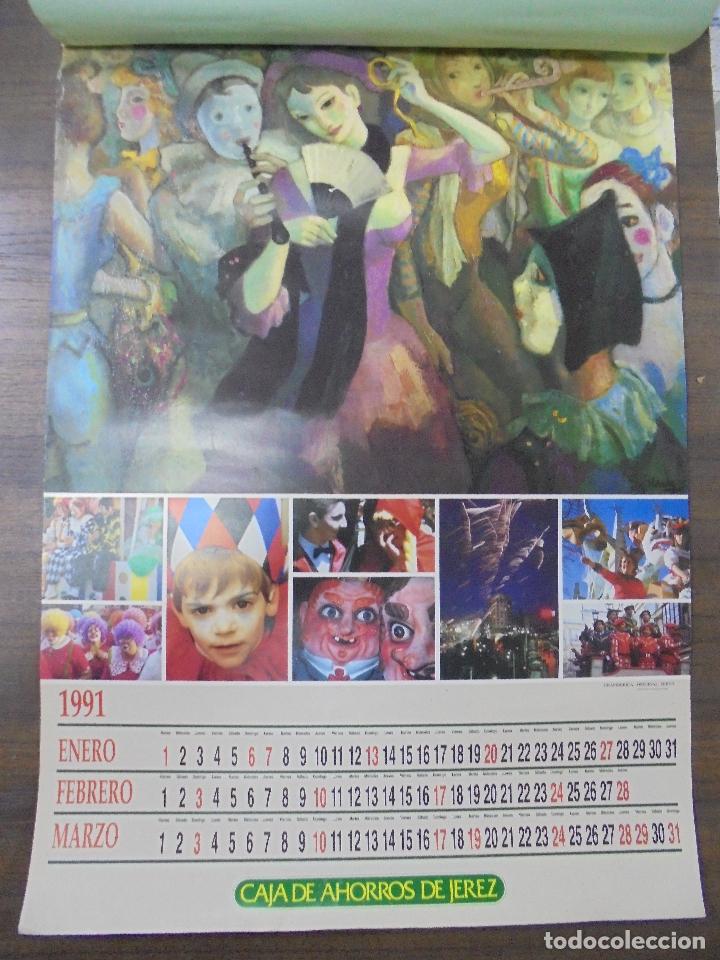 Colecionismo Calend&aacute;rios: CALENDARIO. CAJA DE AHORROS DE JEREZ. 1991. COMPLETO. VER FOTOS. 48,4 X 35,2 CM.