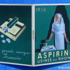 Coleccionismo Calendarios: CALENDARIO PARA 1938. ASPIRINE USINES DU RHÔNE.. Lote 86711380