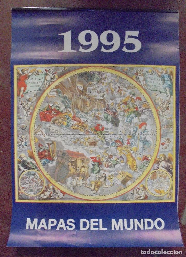 Colecionismo Calend&aacute;rios: CALENDARIO. 1995. MAPAS DEL MUNDO. 61,8 X 44 CM. VER FOTOS.
