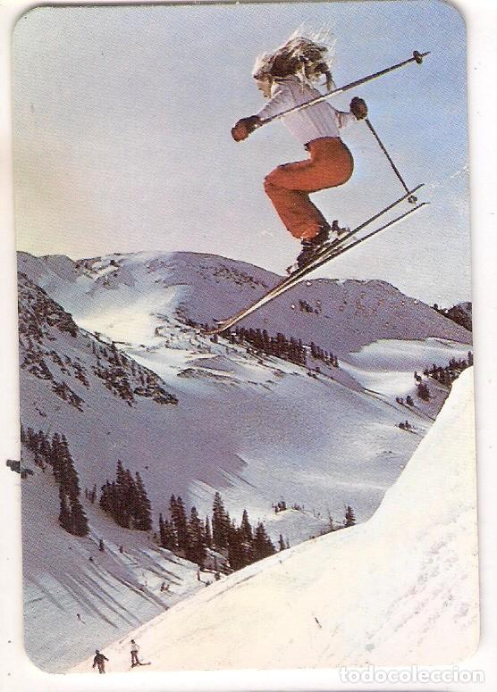 Coleccionismo Calendarios: -67199 CALENDARIO ESQUI, A&Ntilde;O 1985, SERIE N&ordm; 19, CON PUBLICIDAD, DEPORTES DE INVIERNO, MUJER
