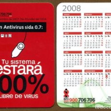 Coleccionismo Calendarios: CALENDARIOS BOLSILLO - CONSEJERIA DE SANIDAD MURCIA 2008