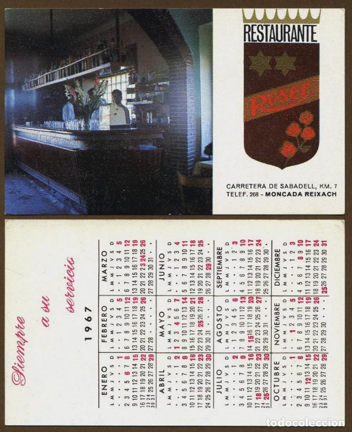 Coleccionismo Calendarios: CALENDARIOS BOLSILLO - RESTAURANTE ROSER 1967