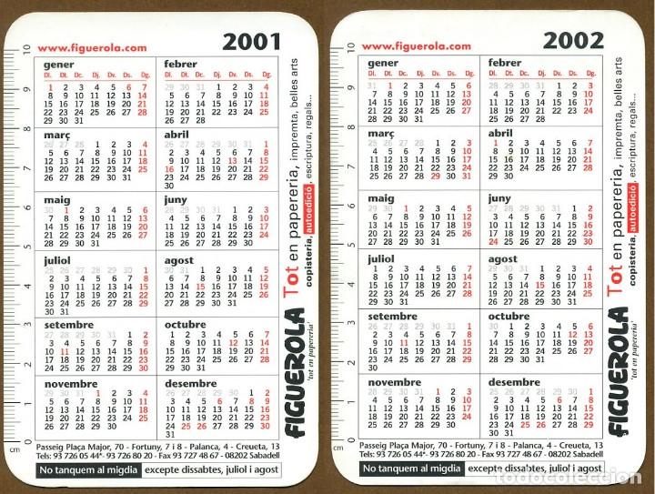 Sammeln von Kalendern: Calendarios Bolsillo - VIA ANUAL 2001 - 2002 FIGUEROLA SABADELL