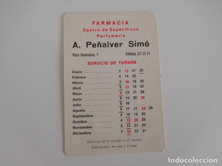 Coleccionismo Calendarios: Calendario de bolsillo a&ntilde;o 1974 Farmacia Pe&ntilde;alver