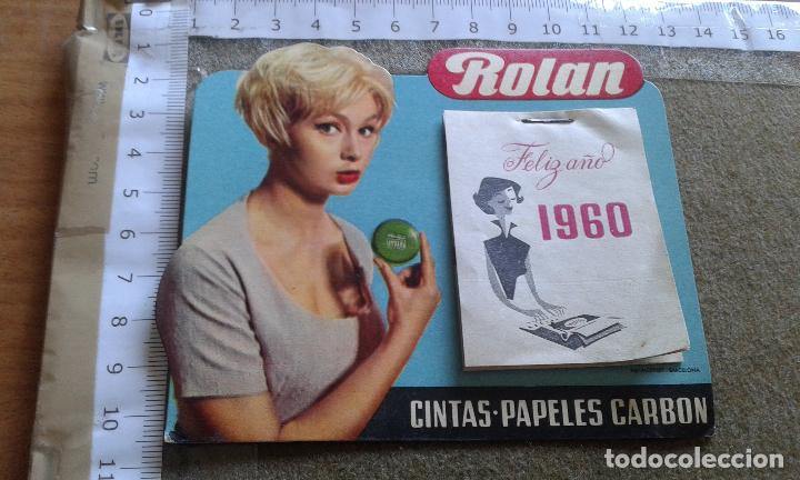 Coleccionismo Calendarios: CALENDARIO PUBLICITARIO DE ROLAN - CINTAS - PAPELES CARBON - A&Ntilde;O 1960 - COMPLETO