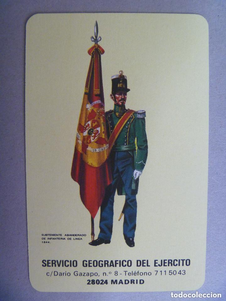 Coleccionismo calendarios: FOURNIER DE 1993 : SUBTENIENTE ABANDERADO DE INFANTERIA 1844 . SERVICIO GEOGRAFICO DEL EJERCITO