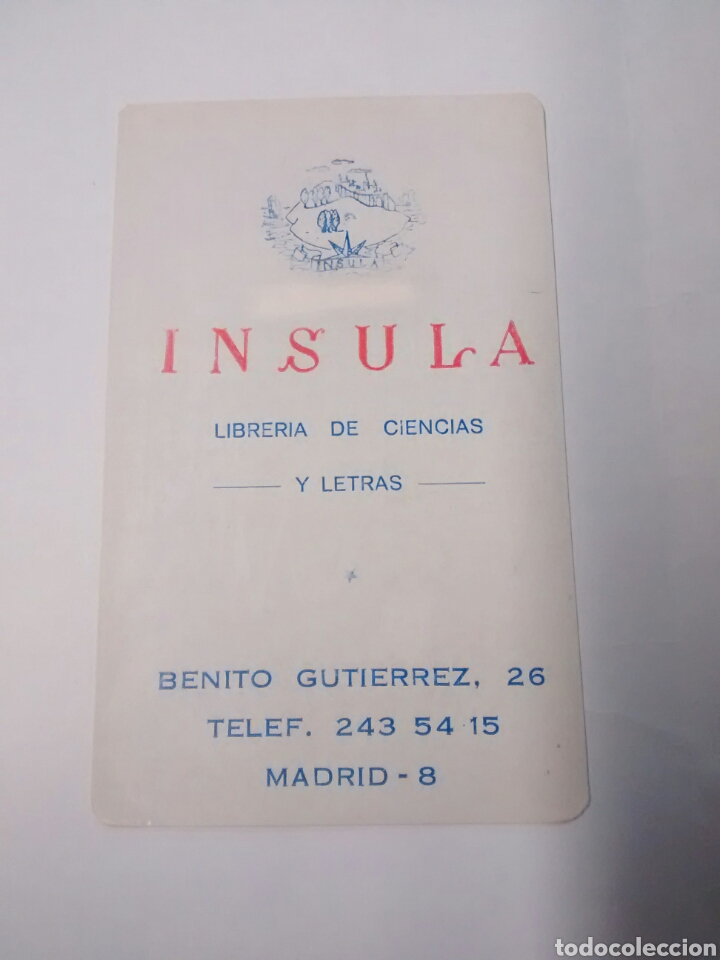 Collezionismo Calendari: Calendario 1975 librer&iacute;a de ciencias y letras Insula Madrid