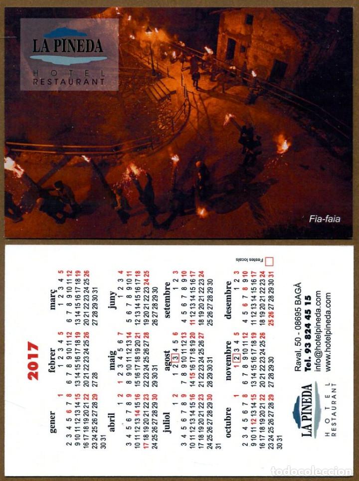 Coleccionismo Calendarios: Calendarios Bolsillo - BAGA 2017 LA PINEDA RESTAURANT