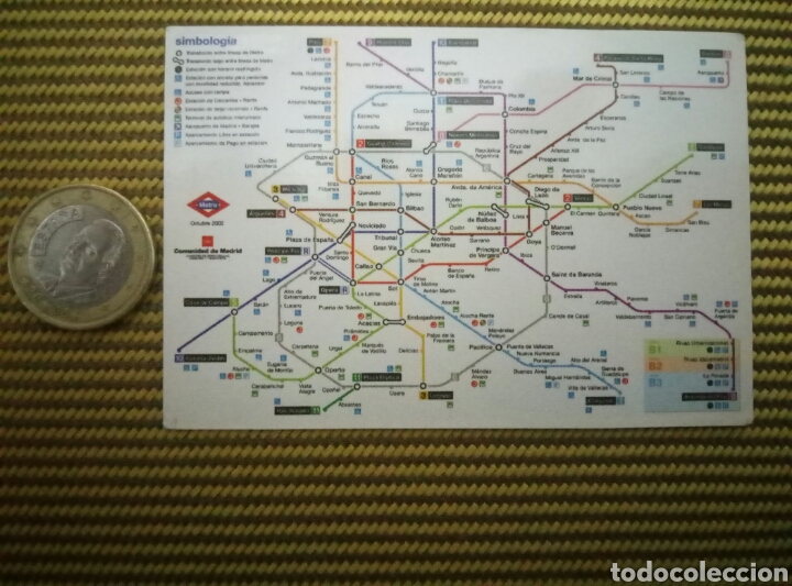 Coleccionismo Calendarios: Calendario 2002 mapa Metro Madrid