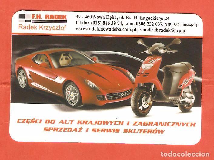 Coleccionismo calendarios: CALENDARIO DE BOLSILLO PUBLICITARIO POLONIA A&Ntilde;O 2009 COCHE Y MOTO