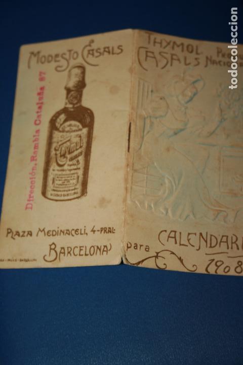 Collectables Calendars: calendario para 1908, publicidad de  Thymol Casals, producto nacional, Barcelona