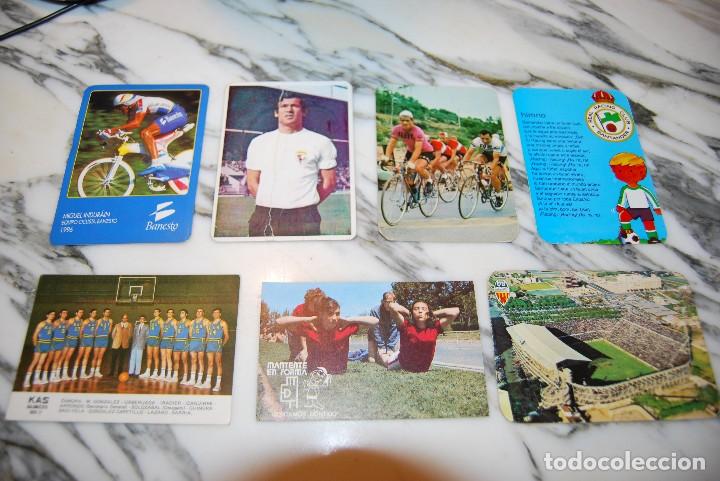 Coleccionismo Calendarios: SIETE CALENDARIOS DEPORTES - F&Uacute;TBOL, BALONCESTO, CICLISMO - CALENDARIO - KAS - A&Ntilde;OS 70, 80 Y 90