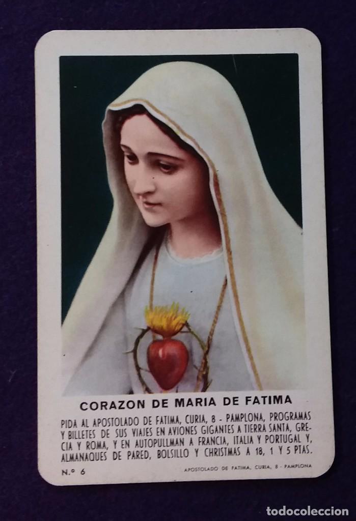 Coleccionismo calendarios: CALENDARIO FOURNIER. CORAZON DE MARIA DE FATIMA. 1974