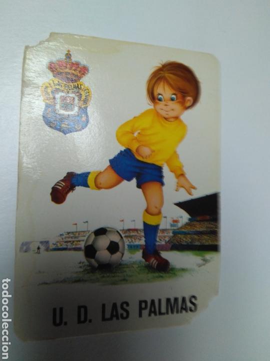 Coleccionismo calendarios: CALENDARIO DE BOLSILLO DE FUTBOL U.D. LAS PALMAS ILUSTRADO POR PAQUI 1974