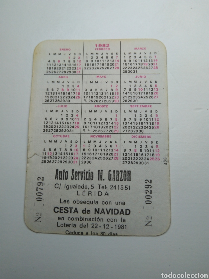 Coleccionismo calendarios: CALENDARIO BOLSILLO 1982 BARCAS - Foto 2