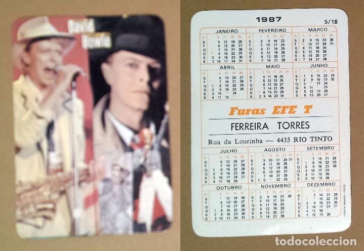 Coleccionismo calendarios: CALENDARIO SERIE FAMOSOS - EDITADO EN PORTUGAL - 1987 - David Bowie